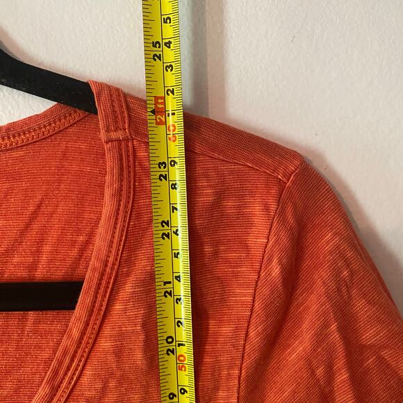 Toad & Co Orange V-neck Shirt Gorpcore Loungewear Lightweight Women's size XS - Picture 8 of 10